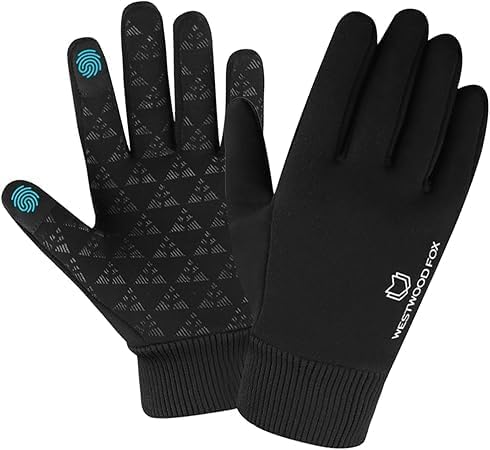 WESTWOOD FOX Guantes de invierno para pantalla táctil, ligeramente impermeables, térmicos, cálidos, antideslizantes, para correr, ciclismo,