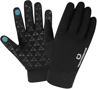 WESTWOOD FOX Winter Gloves Touch Screen Lightweight Waterproof Thermal Gloves Warm Thinsulate Non-Slip Running Cycling Windproof with Elastic Cuffs for Men and Women