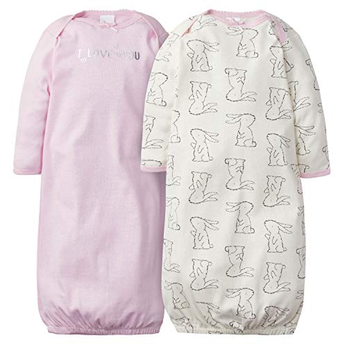 Image of Gerber baby-girls 2-pack Gown