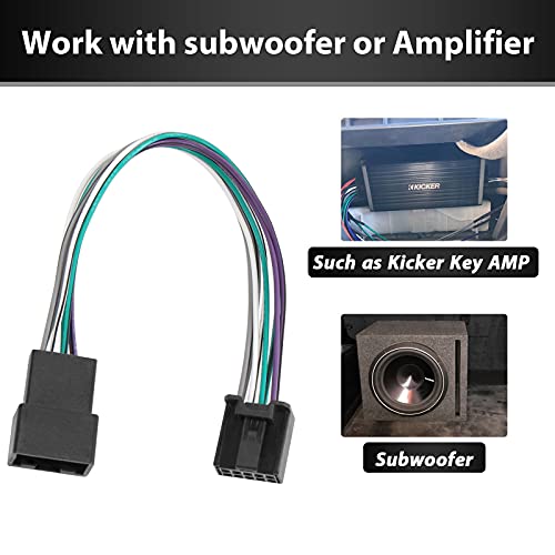 Red Wolf Add Amp Amplifier Subwoofer Speaker Wiring T-Harness Radio Stereo Plug Connector Compatible With Toyota 2018-2022 Camry Rav4 Tacoma Corolla Non-Jbl System #TOP4