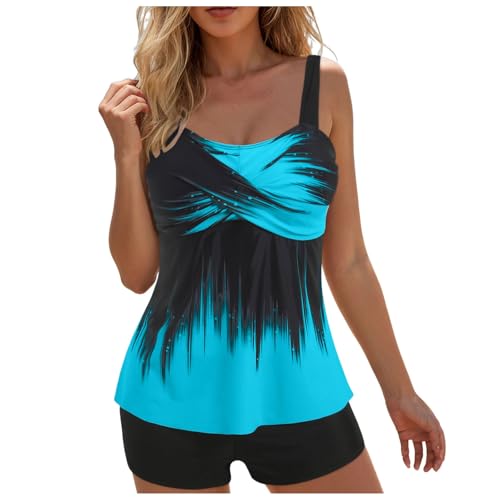 Bañadores Mujer Reductores Tankini con Control de Abdomen Bañador de Dos Piezas Adecuado Traje de Baño Bañador Reductor Mujer para Playa Piscina Fiestas Verano Vacaciones