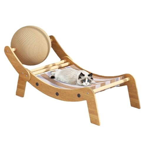 Salón rascador para gatos, cama rascadora para gatos, rampa de bola rodante, área de juegos para mesa al aire libre, ejercicio, interior, jardín, apartamento