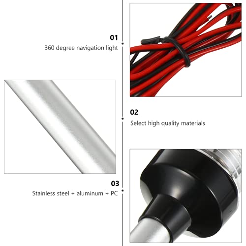 Mobestech Milha Náutica 2 Navegação Anchor Luz Durante Todo O 360 ° LED Branco 12-24V para Barco De