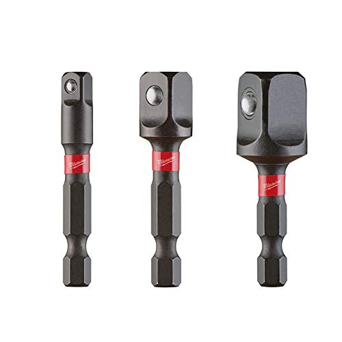 Milwaukee 48-32-5033 Power Drill Bit Extensions Shockwave Socket Adapter Set, 1/4