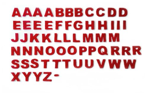 Felt Letters, Laser Cut, Perfect Way to Personalize a Bucilla Felt Stocking kit. Great Way to add Customization to a Christmas Craft Project. Letters are 7/8" high. (Red)