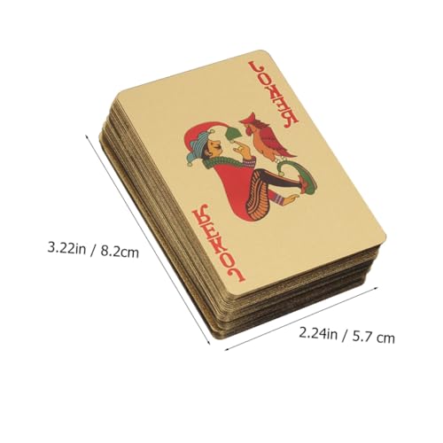 GALPADA Pokerkarten aus Kunststoff Goldfarben Flexibles Spielkartendeck für Reisen und Pokerpartys – Bild 3