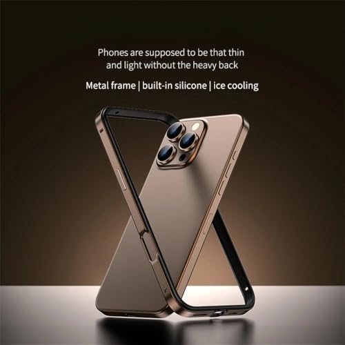 Coque en titane bleu premium antichoc pour iPhone 17 et 16 Pro Max - 2