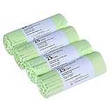 25 Litre x 100 Compostable Caddy Bags - Kitchen Food Waste Compost Liners 25L - EN 13432 - Kerbside Pedal Bin Bags - Image 1