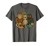 Funny Cryptid Bigfoot Loch Ness Monster Mothman and Aliens T-Shirt