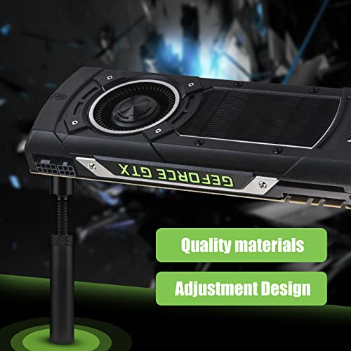 Support De Carte Graphique Réglable - Noir, En Silicone Et Fer | Anti-affaissement, Compatible Avec La Plupart Des GPU