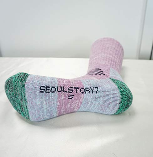 Image of SEOULSTORY7 5Pack Women's Multi Performance Cushion Hiking /Outdoor Crew Socks Year Round