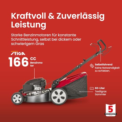 Mountfield SP53 51cm Self-Propelled Mower, 60L Collector