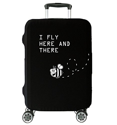 Preisvergleich Produktbild Hochelastische Reise-Koffer Abdeckung Schutzabdeckung Kofferschutzhülle Kofferbezug Kofferhülle Klein 18"-22" Biene [083]