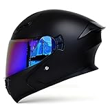 Klapphelm Modulare Motorradhelm Für Damen Herren Mit Doppelvisier Klapphelm Motorrad Integralhelm Vollvisierhelm ECEDOT Zertifiziert Motocross Helm Sturzhelm Racing Helm 3,XL:61-62CM