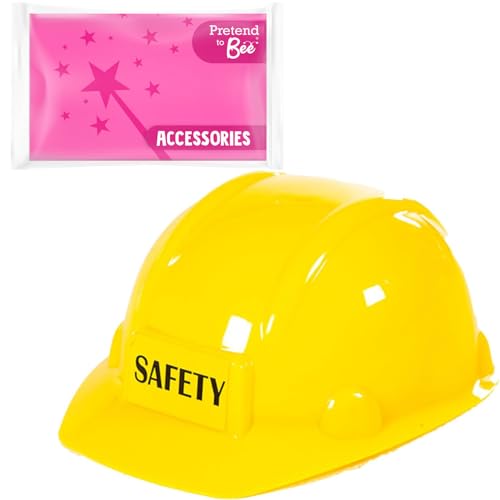 PRETEND TO BEE Childrens Safety Builder Construction Helmet, Yellow, 3+ Years