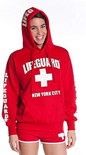 LIFEGUARD Official Ladies Red Hoodie NYC Large Apparel