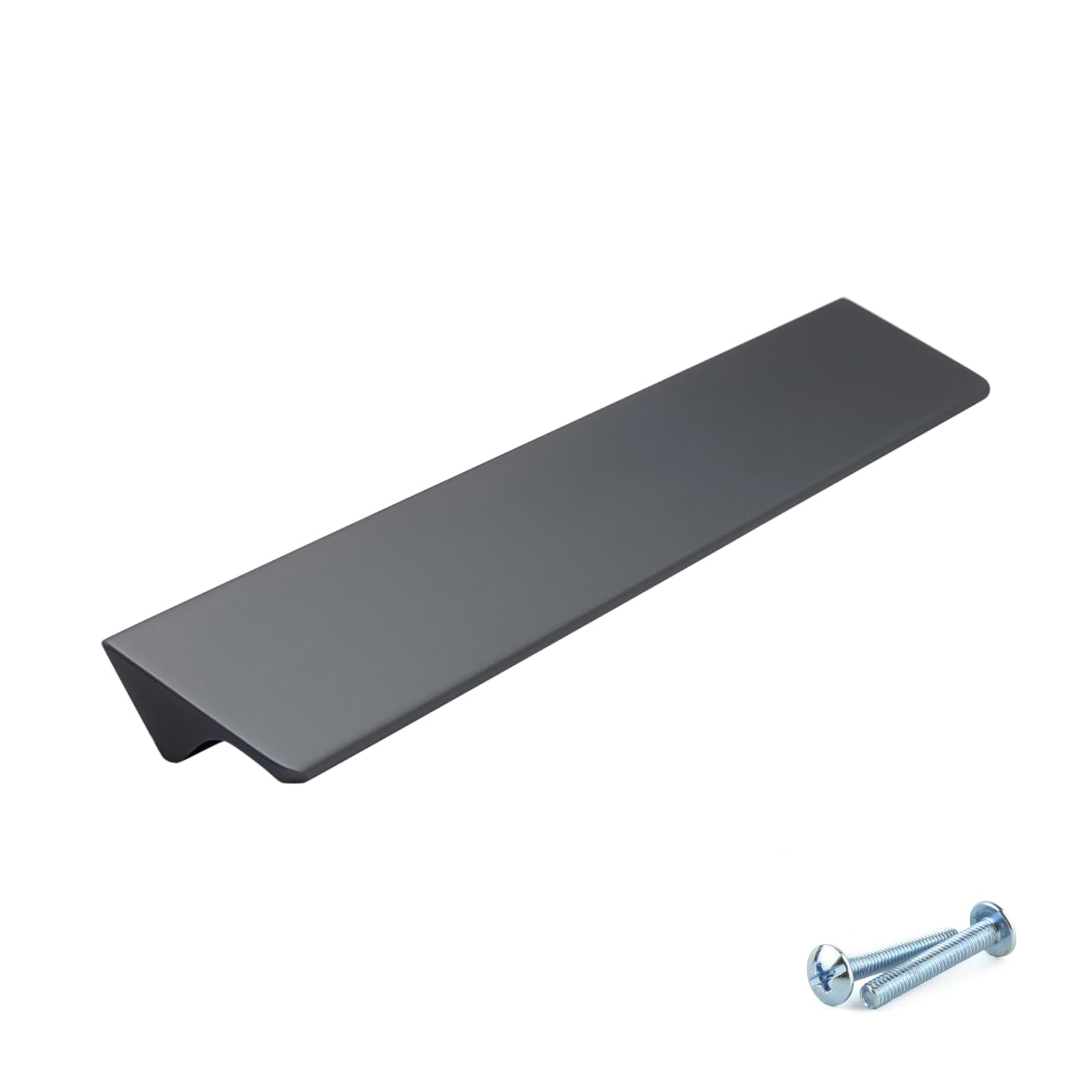 M4tec Steel Grey Bar Kitchen Cabinet Handles, Kitchen Cupboard Door Handles, Wardrobes And Drawers, Bedroom Furniture Finger Edge Pull Handle Ve8 Series: 160 Mm