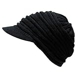 THE HAT DEPOT 700WH-WA9 Knit Visor Hat-6colors (Black)