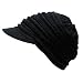 The Hat Depot 700WH-WA9 Knit Visor Hat-6colors (Black)