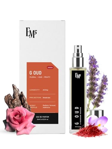 Image of EM5 G Oud Unisex Perfume | Rose Oud Amber Fragrance | Eau De Parfum Spray | Luxury Gift for Him & Her | 15 ml