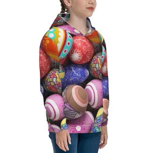 Easter Eggs1 Kids Pullover Hoodies Boys Sweatshirts Girls Athletic Clothes with Pocket3