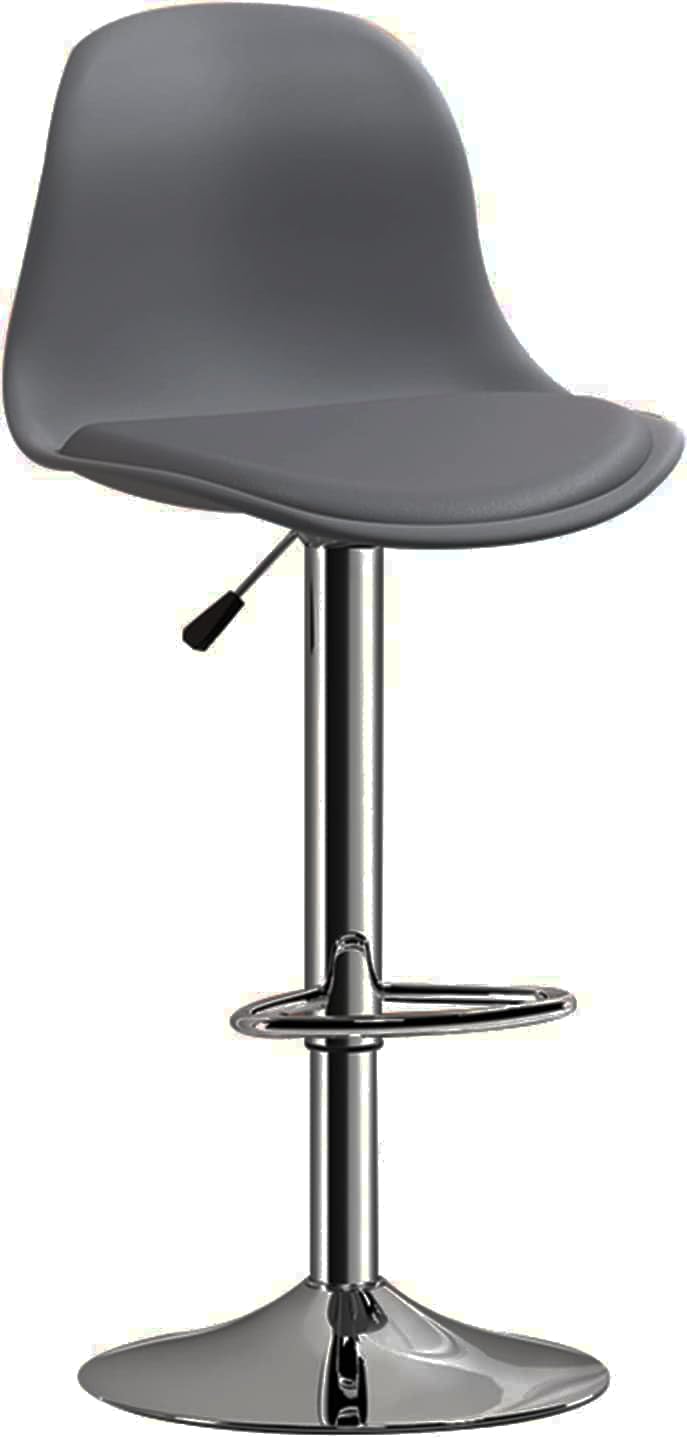 Aarpee Furnitures REVOLVING Grey Height Adjustable BAR Stool/Kitchen Chair Suitable For Kitchen, Cafeteria, Dining,Pubs, Office,Shops, Polyurethane, 5D x 35W Cm, 38 Cm Height