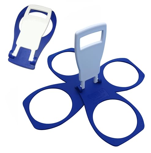 CarryAround Fold Away Cup Carrier/Caddy [Made in UK] (Blue) Take-Out Coffee Soft Drink Pint Beer...
