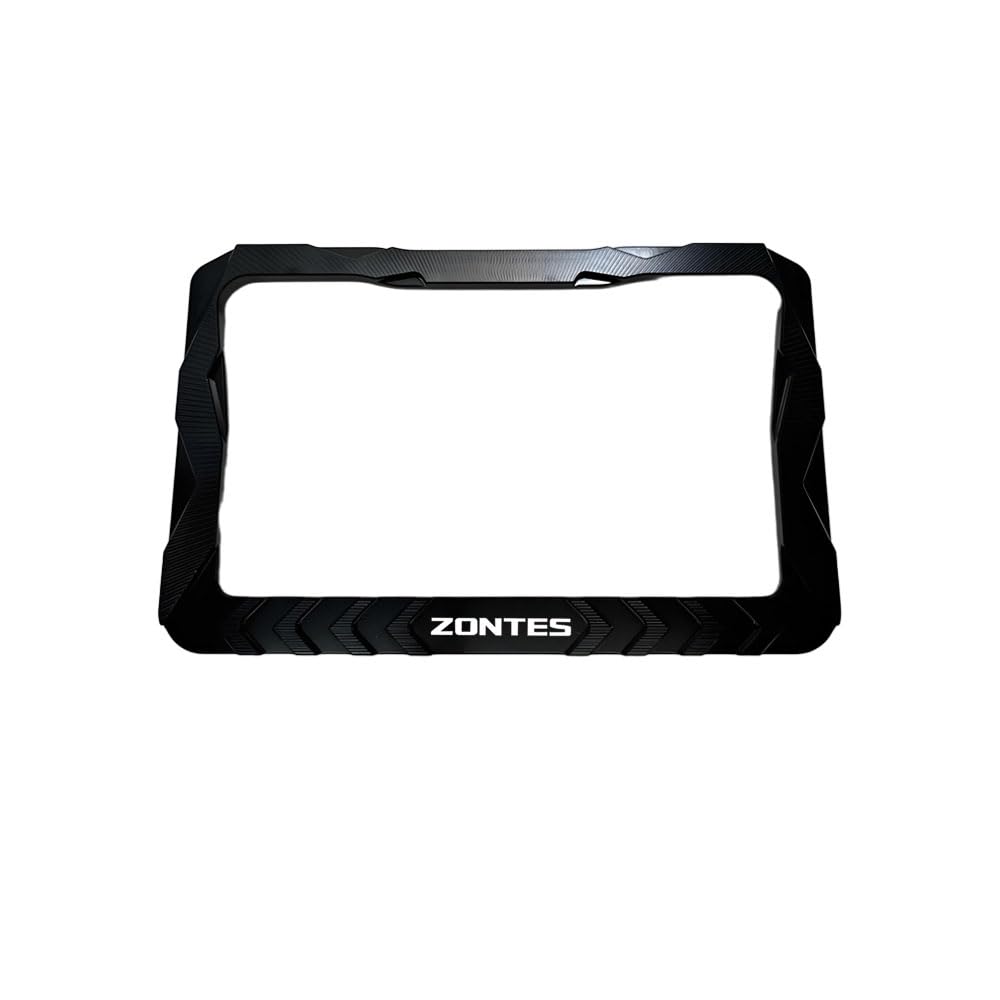 Para ZONTES 368G Protector de pantalla LCD para motocicleta, marco protector de aleación de aluminio (Negro)