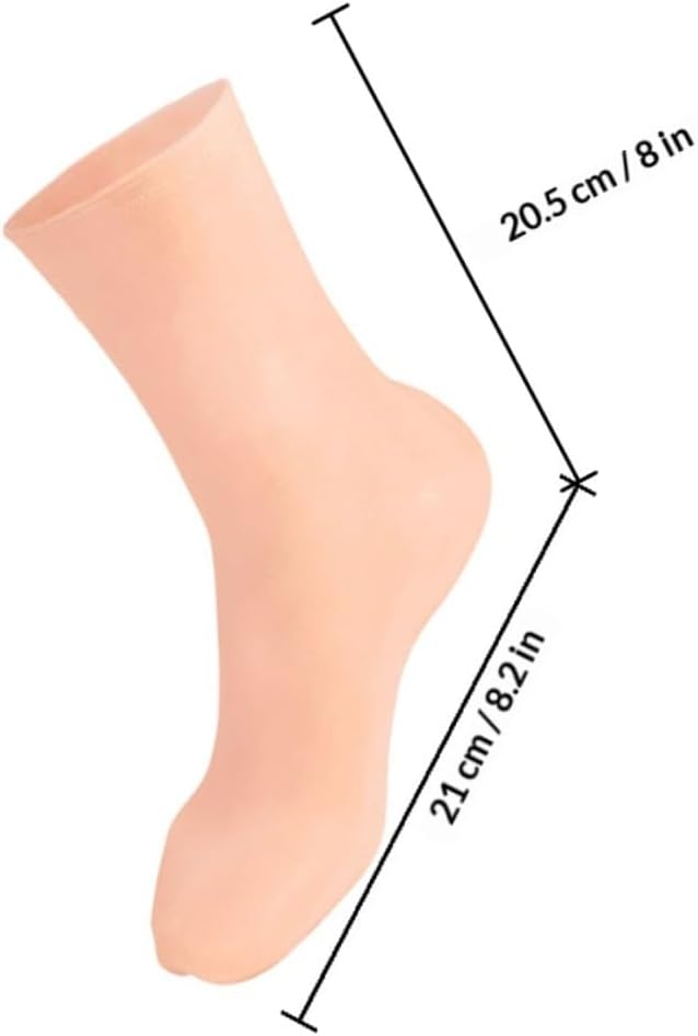 Overnight Moisturizing Socks for Dry Cracked Feet 1 Pair Honeycomb Cushion Gel Foot Socks Size L (40-44) and Pressure Relief