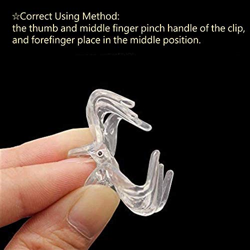 Dofash 12 piezas clip para el cabello de 2 cm en plástico transparente - Juego de pinzas de garra para mujeres y niñas miniatura 2