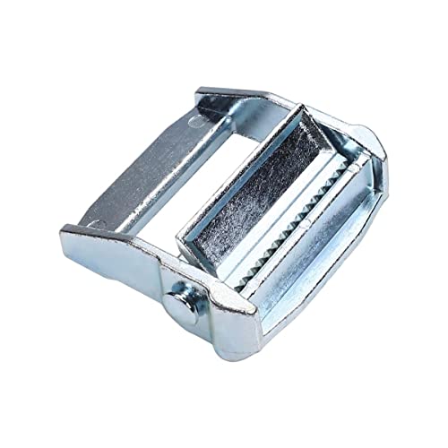Heyiarbeit Zinc Alloy Cam Buckle Lock Silver Tone for 50mm Tie Down Strap Silver Tone 4Pcs