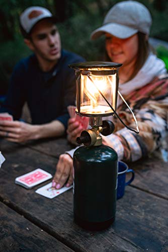 Image of Stansport Propane Mantel Lantern - Outdoor Light with Adjustable Brightness, Carry Handle, Ventilated Hood, High-Output, Portable, for Emergency, Backpacking, Camping - Mantels Included