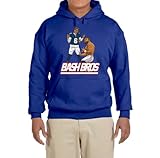 Tenacious Tops Blue New York Jaxson Dart and Cam Skattebo Logo Hooded Sweatshirt ADULT Small