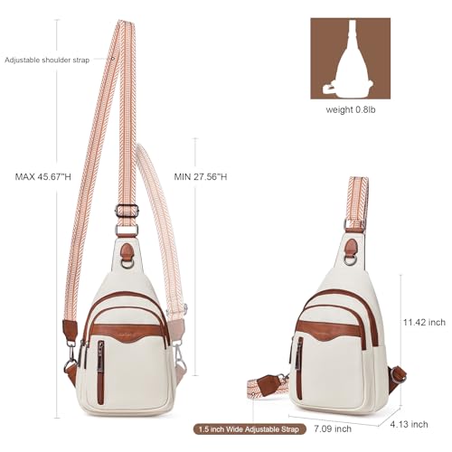 Image of cakang Womens Sling Bag Crossbody Bags for Women Vegan Leather Sling Backpack Daypack Fanny Pack Crossbody Purse Travel