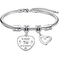 Pulseras Personalizadas Para Cumpleaños VZIUYTRE Pulseras de agradecimiento personalizadas para regalos de cumpleaños y Navidad de tías, sobrinos, pulseras de tías