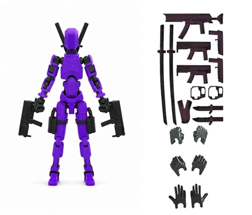 Image of (Assembly Completed) BHOOTIA Dummy 13 Action Figure | with Weapons| Assembly Completed | 3D Printed (Purple)
