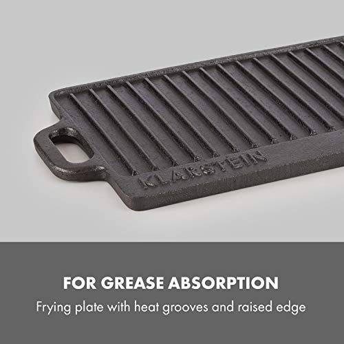 Klarstein Hotrod Dutch Oven Set 7-Piece Cookware Set BBQ Cast Iron for Cooking Frying Baking on Open Fire (Dutch Oven Pot with Various Sizes, Extra-High Lid Rim, Easy Handling) - Black Second Image