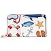 Produktbild JHGFG Mode Handtasche Reißverschluss Brieftasche Vektor Set Marine Beach Objekte Maske Telefon Kupplung Geldbörse Abendkupplung Blockieren Leder Brieftasche Multi Card Organizer