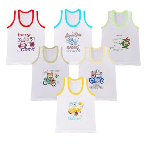 Image of TIXY Boys Cotton Sleeveless Vest Combo