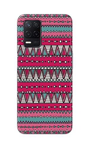 Image of Printed Hard Back Cover Case for Realme Narzo 30 5G Back Cover (Geometric Vintage Pattern) -1803