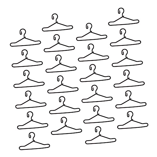 HEMOTON Mini Hanger 50pcs Metal Mini Hangers Doll Coat Holder Practical for Boys and Girls' Room