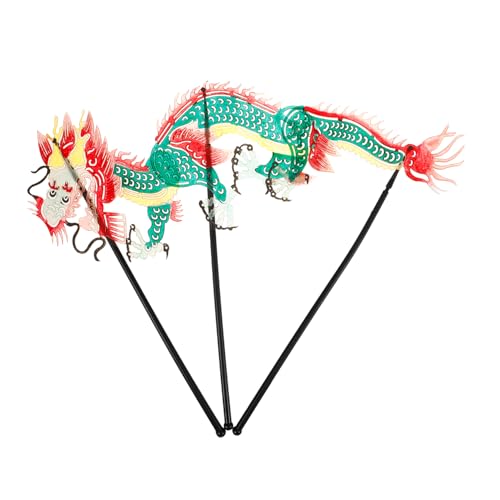 Kisangel Handmade Boys and Girls Toy Chinese Traditional Shadow Toy Puppet Dragon Paper Props for Boys and Girls Random Style