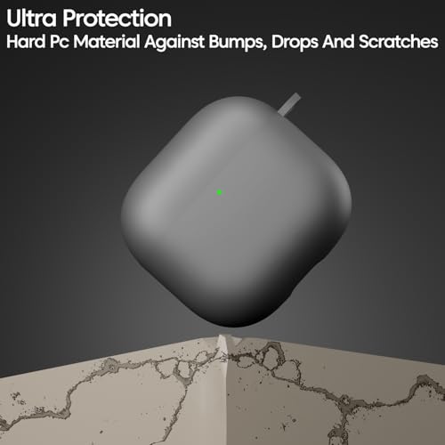 Image of Sounce Airpods 4th Generation Case Cover 2024, Soft Silicone Skin Cover Shock-Absorbing Full Protective Case with Keychain for New Apple Airpods 4 Case [Front LED Visible] (Grey)