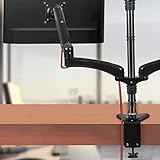 Duronic DM45 DM55 80cm Pole BLACK | Compatible with All Duronic Monitor Desk Mount Arms | Black | Steel | Extra Long | 800mm Length | 32mm Diameter | V-Shaped Clamp Included - Image 6