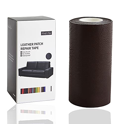 Image of Leather Repair Tape Patch kit Retro Coffee Heavy Duty,4x60 inch Self Adhesive Patch for Couch,Sofa,Car Seat,Furniture, Drivers Seat,Computer Chair First Aid Vinyl Repair kit