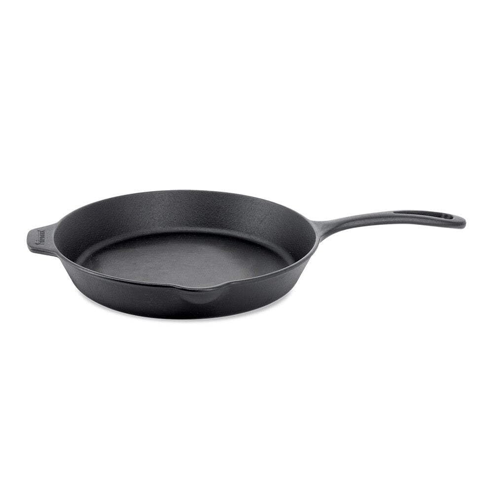 Petromax Feuerpfanne Essential Line - Gusseisenpfanne 30 cm Bratpfanne | Robuste Gusspfanne für Induktion, Grill & Lagerfeuer - Die ideale Steakpfanne aus Gusseisen mit natürlicher Patina
