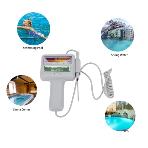 TOPINCN Testeur de Chlore PH Portable Digita Testeur de Qualité de l'eau Testeur d'eau Compteur de Chlore Piscine Spa Moniteur de Qualité de l'eau Vérificateur