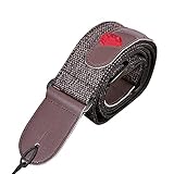 Jiakalamo Correa para guitarra, correas de guitarra de algodón suave con 3 púas de guitarra coloridas, correa de hombro ajustable estilo vintage para guitarra acústica, eléctrica, bajo