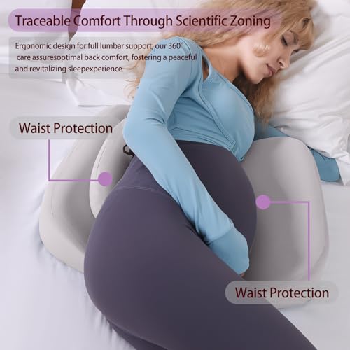 Weika 2DZYFZ-GREY Pregnancy Pillows For Sleeping, Upgraded Memory Foam Maternity Pillow thumb #1