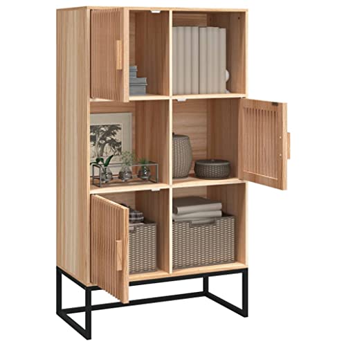 Credenza de madera estable de 125 cm de alto para almacenamiento 5